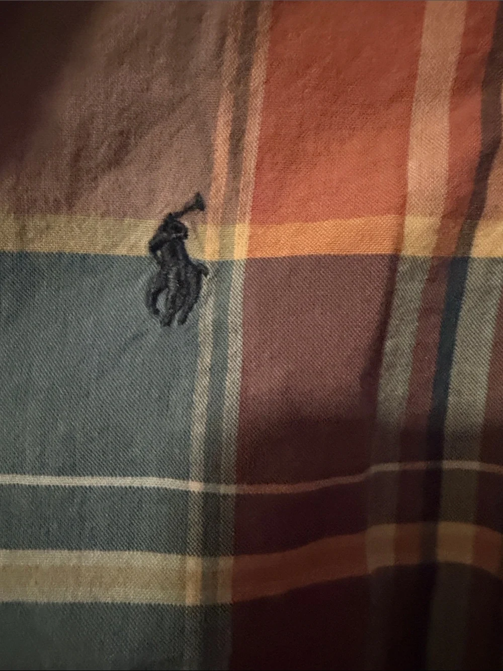 Ralph Lauren Short-Sleeve Plaid Button-Down Shirt - Blue & Red & Yellow